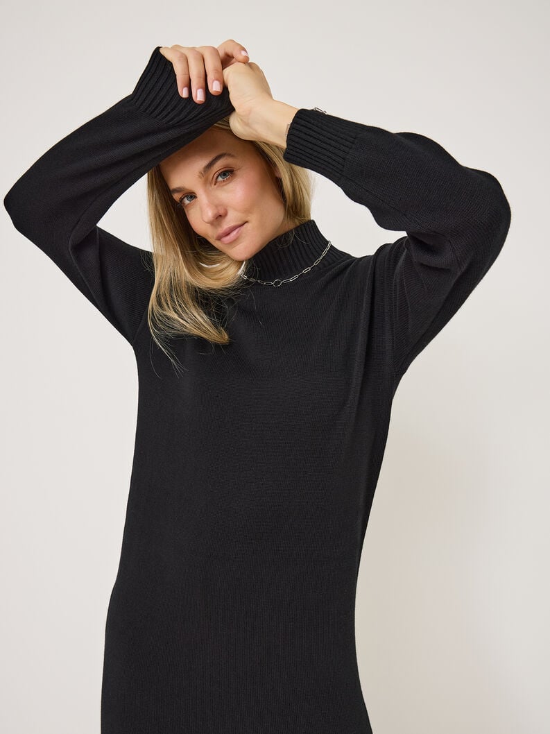 robe en tricot noir taw1023-80009 acheter tamaris tricote en ligne